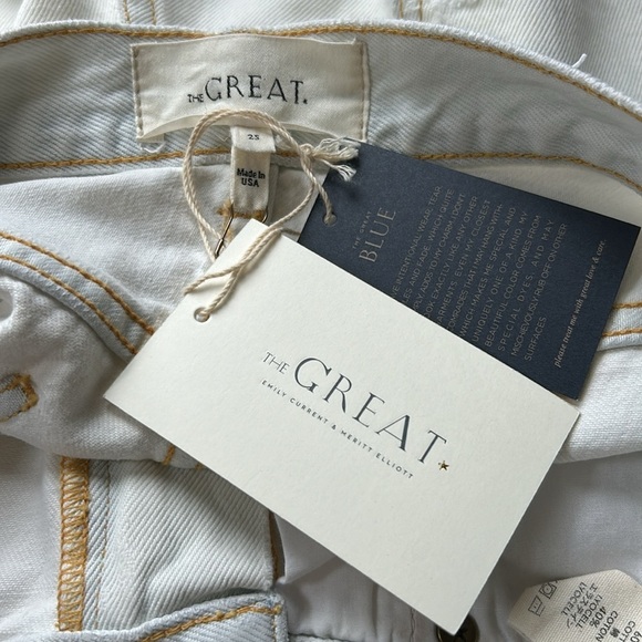 The Great The Easy Cut Off Short White Bleach Wash Jean Short Sz 25 NEW - Picture 9 of 12